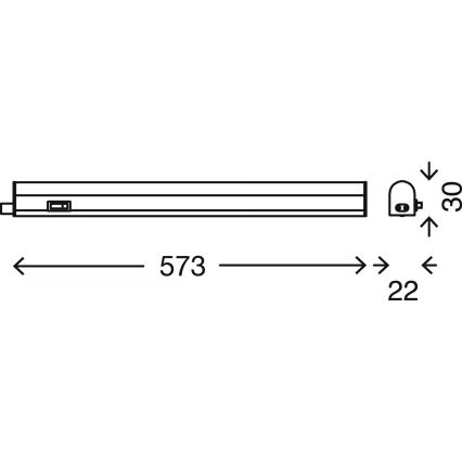 Brilo - Lampada LED sottopensile 8W, 230V, 4000K, 58,5 cm
