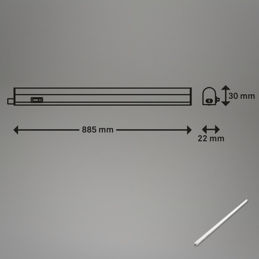 Brilo - Lampada sottopensile LED/10W/230V 4000K 87,3 cm