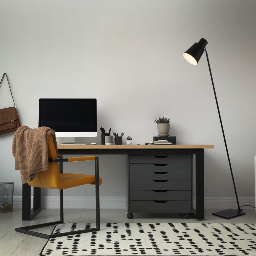 Brilo - Lampadaire 1xE27/10W/230V noir