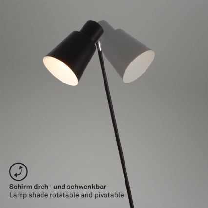 Brilo - Lampadaire 1xE27/10W/230V noir