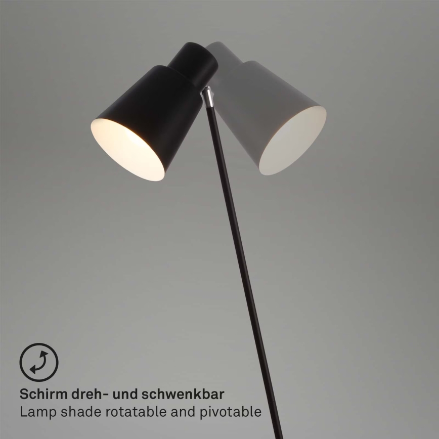 Brilo - Lampadaire 1xE27/10W/230V noir