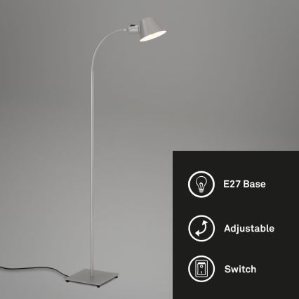 Brilo - Lampadaire flexible 1xE27/10W/230V argenté