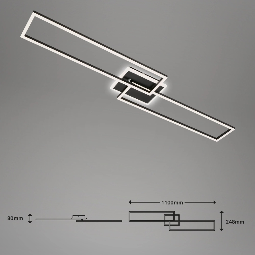 Brilo - Lampadario a plafone LED dimmerabile FRAME 2xLED/20W/230V 2700-6500K + telecomando