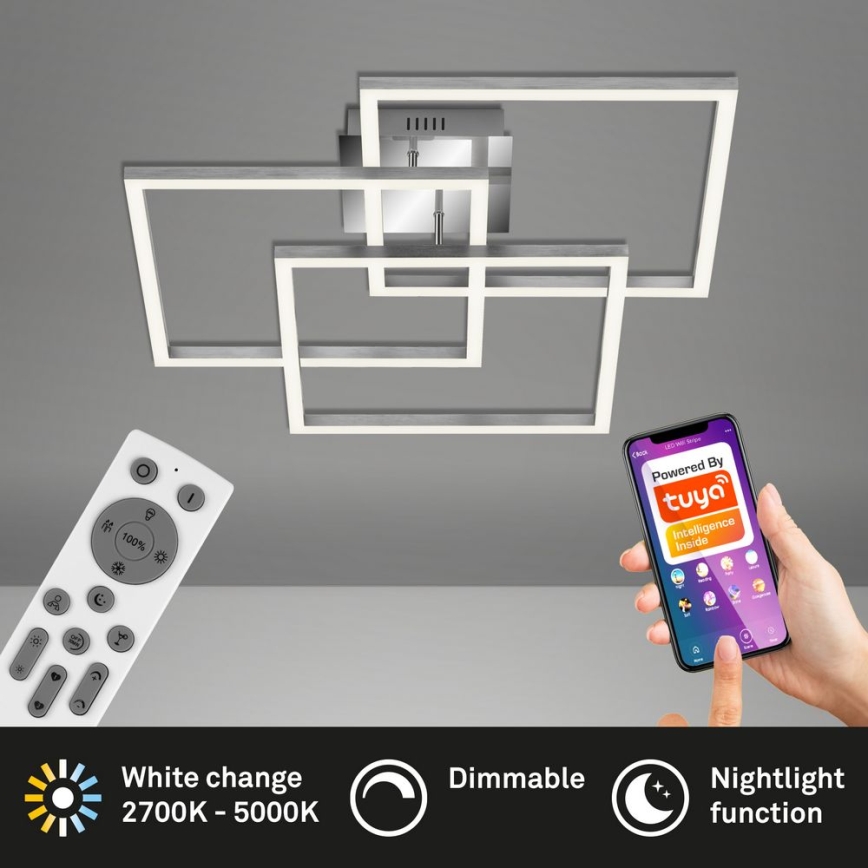 Brilo - Lampadario a plafone LED dimmerabile FRAME LED/40W/230V 2700-5000K Wi-Fi Tuya + telecomando