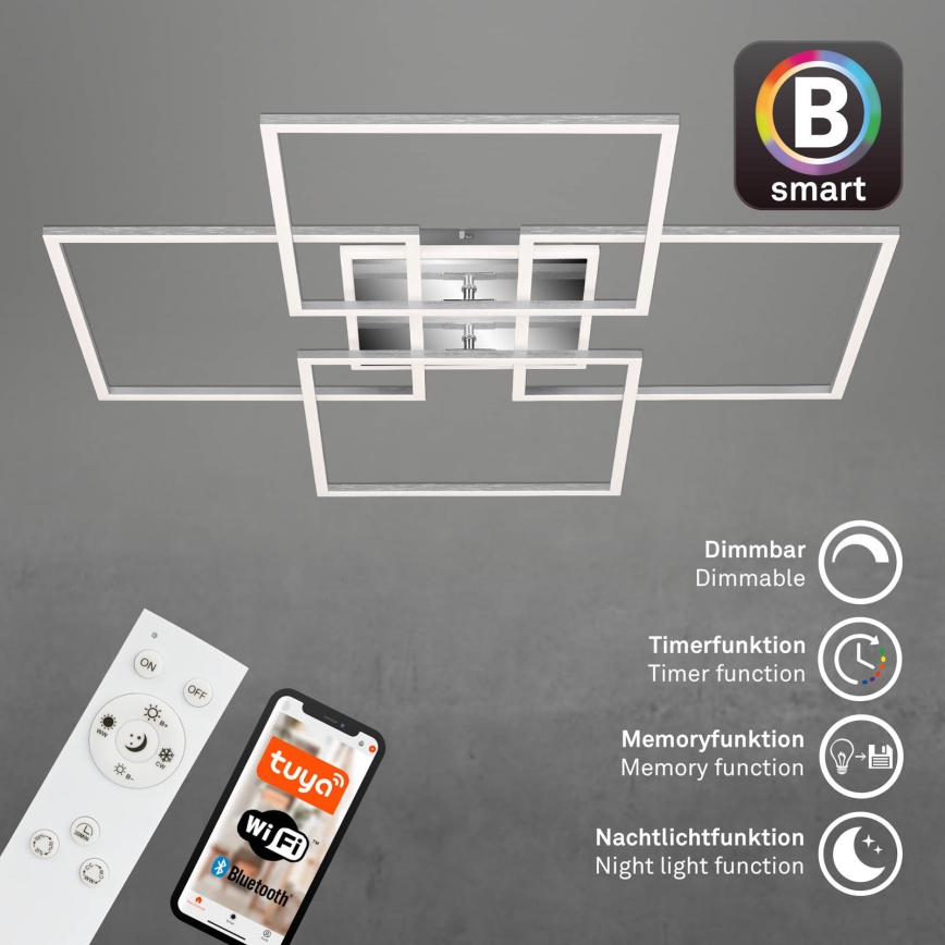 Brilo - Lampadario a plafone LED dimmerabile FRAME LED/50W/230V 2700-6500K Wi-Fi Tuya + telecomando