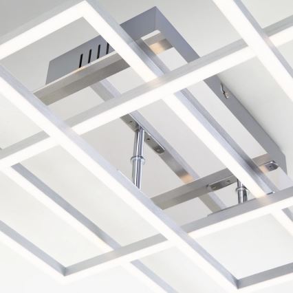 Brilo - Lampadario a plafone LED dimmerabile FRAME LED/51W/230V 2700-5000K cromo opaco + telecomando