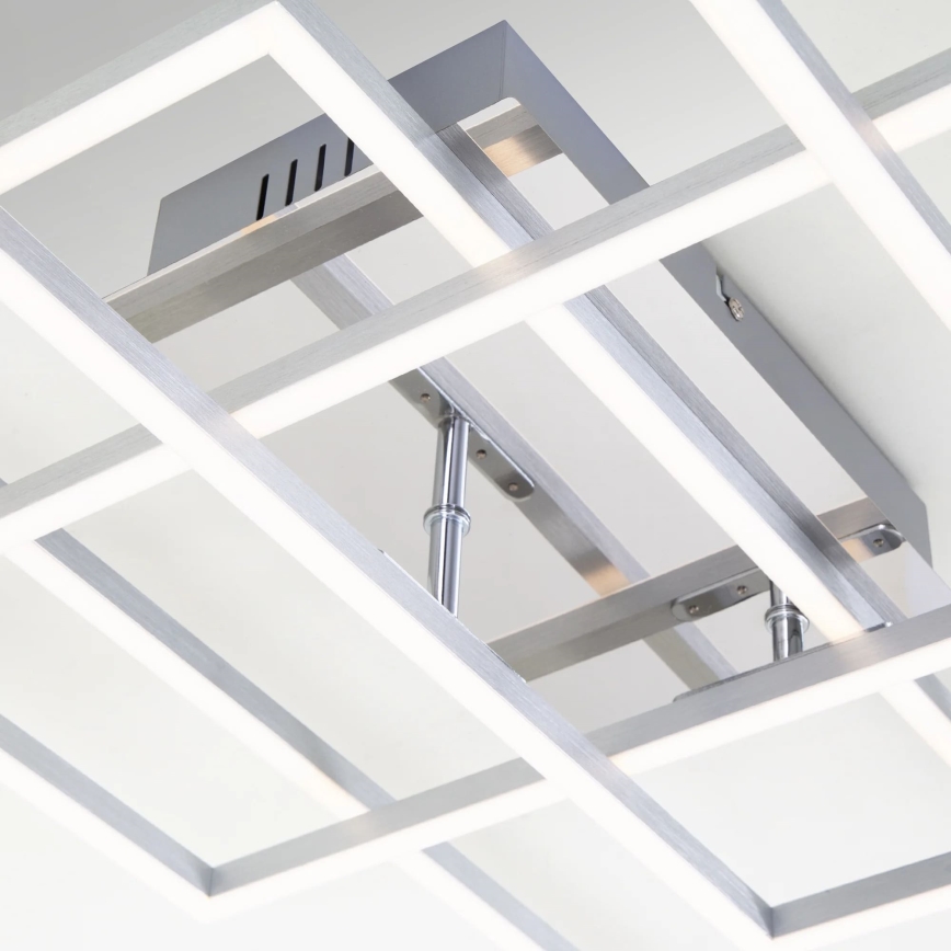 Brilo - Lampadario a plafone LED dimmerabile FRAME LED/51W/230V 2700-5000K cromo opaco + telecomando