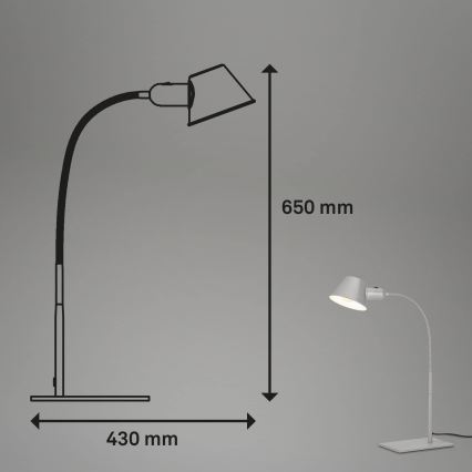 Brilo - Lampe de table 1xE27/10W/230V, finition chrome mat
