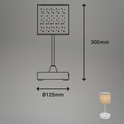 Brilo - Lampe de table d'extérieur à intensité variable et rechargeable LOLE LED/3W/5V IP44 argent/beige