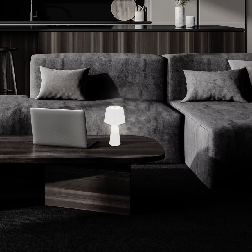 Brilo - Lampe de table d'extérieur à intensité variable et rechargeable LED/3,5W/5V IP44 blanc