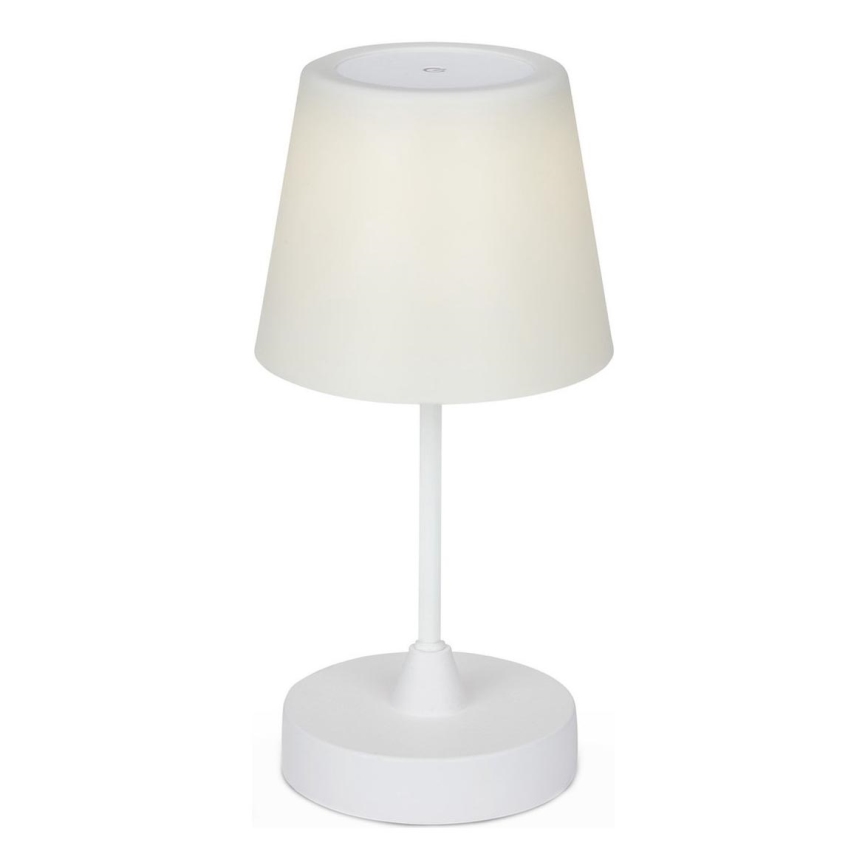 Brilo - Lampe de table d'extérieur à intensité variable et rechargeable LED/3W/5V IP44 blanc