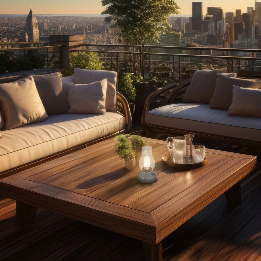 Brilo - Lampe de table d'extérieur LED rechargeable et dimmable KANEA LED/1,5W/5V IP44 1200 mAh anthracite