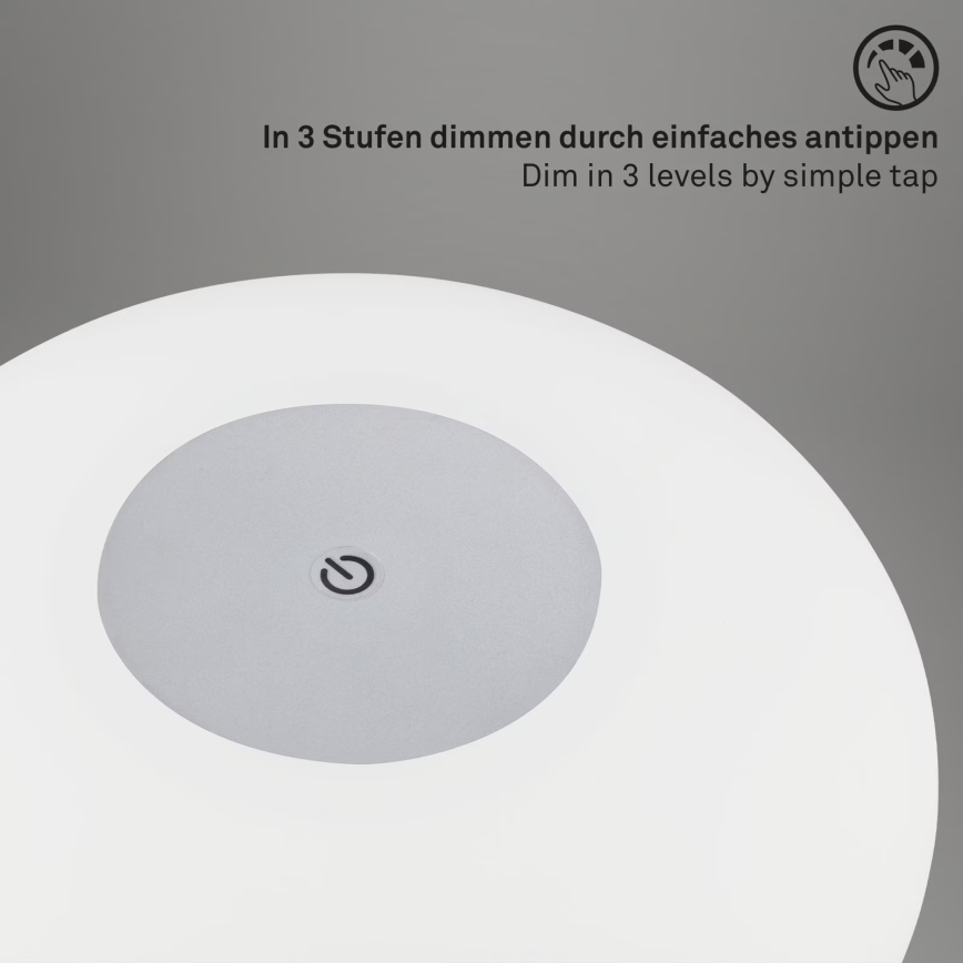 Brilo - Lampe de table d'extérieur rechargeable à LED dimmable OLANA LED/3W/5V 3300K IP44 2000 mAh