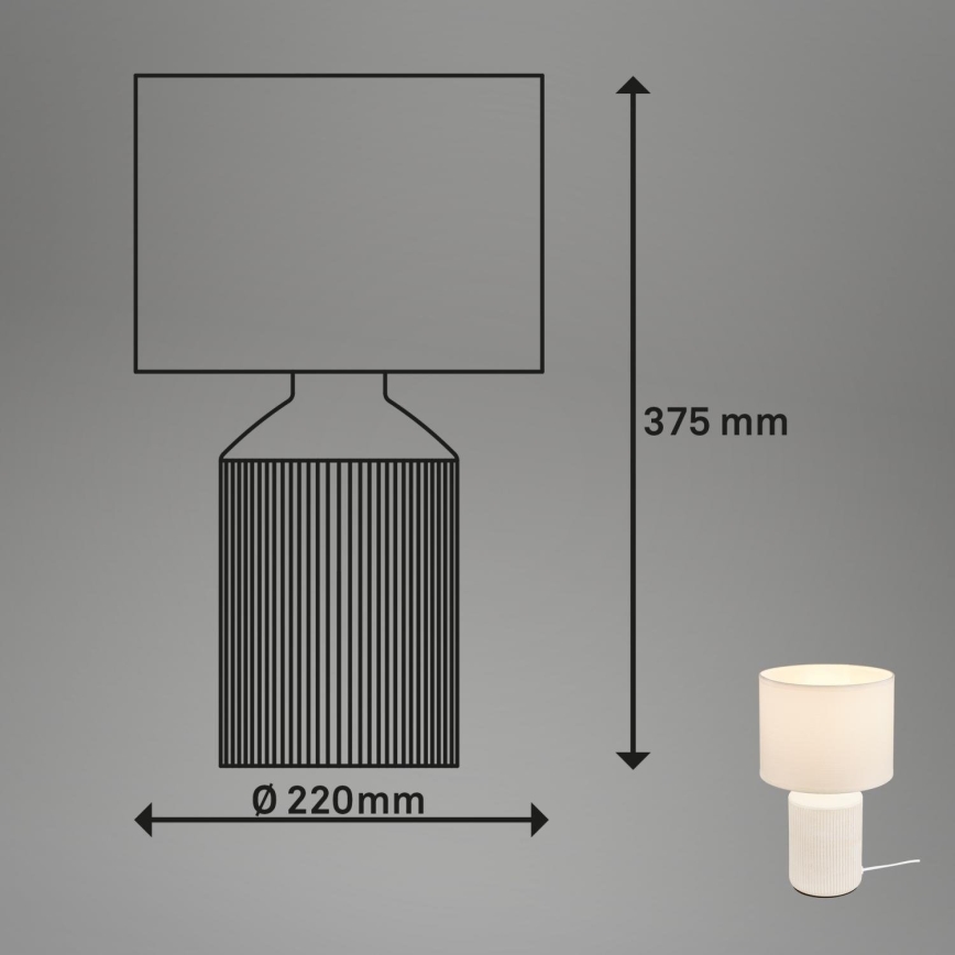 Brilo - Lampe de table INO 1xE14/10W/230V blanche