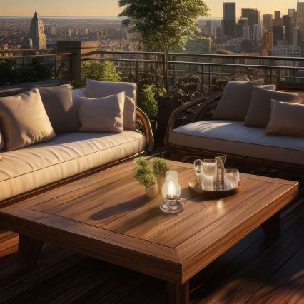 Brilo - Lampe de table LED d'extérieur rechargeable dimmable KANEA LED/1,5W/5V IP44 1200 mAh bronze