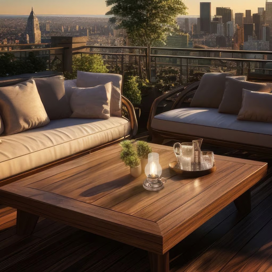 Brilo - Lampe de table LED d'extérieur rechargeable dimmable KANEA LED/1,5W/5V IP44 1200 mAh bronze