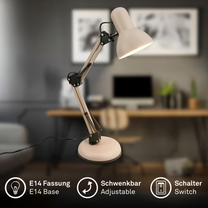 Brilo - Lampe de table PIXA 1xE14/25W/230V beige