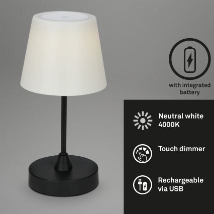 Brilo - Lampe rechargeable à intensité variable LED/3W/5V IP44