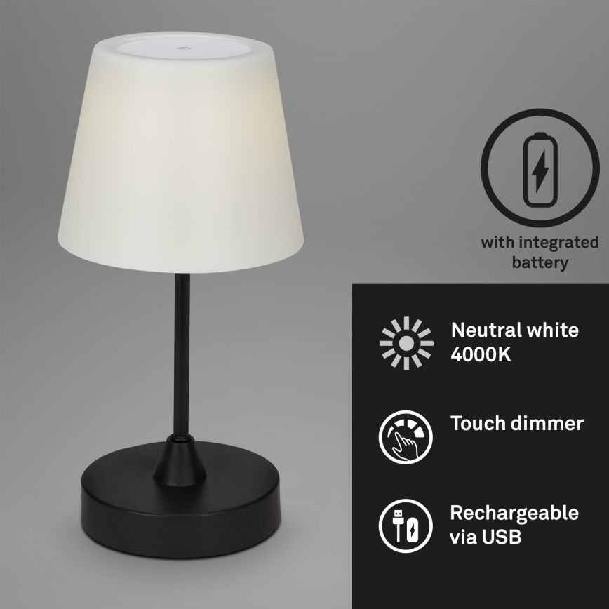 Brilo - Lampe rechargeable à intensité variable LED/3W/5V IP44