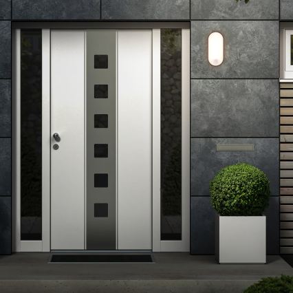 Brilo - LED-Außenwandleuchte mit Bewegungs- und Dämmerungssensor RUCH LED/12W/230V IP65 schwarz