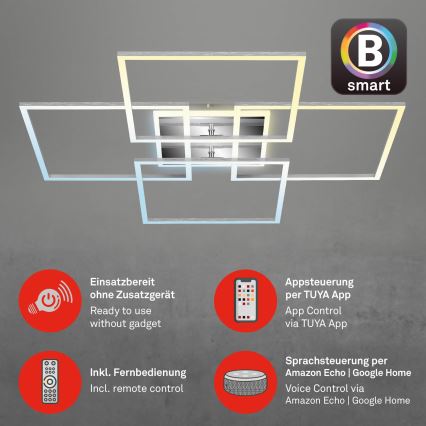Brilo - LED dimmbare Deckenleuchte FRAME LED/50W/230V 2700-6500K Wi-Fi Tuya + Fernbedienung