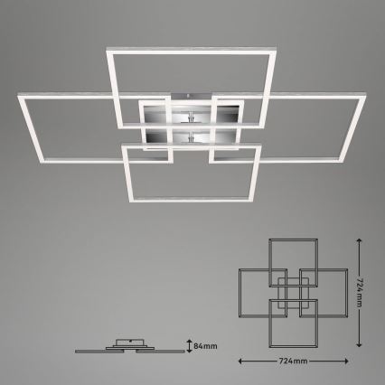 Brilo - LED dimmbare Deckenleuchte FRAME LED/50W/230V 2700-6500K Wi-Fi Tuya + Fernbedienung