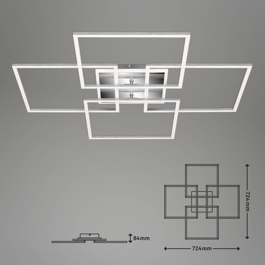Brilo - LED dimmbare Deckenleuchte FRAME LED/50W/230V 2700-6500K Wi-Fi Tuya + Fernbedienung