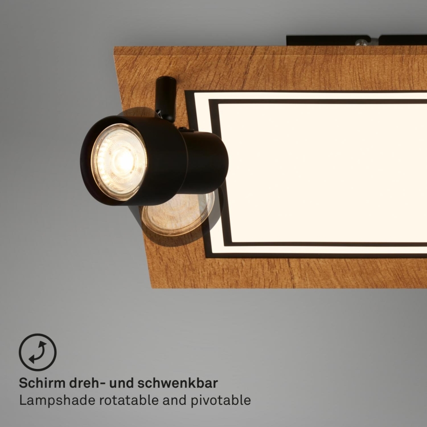 Brilo - LED-Deckenleuchte LED/12W/230V + 2xGU10/9W 3000K