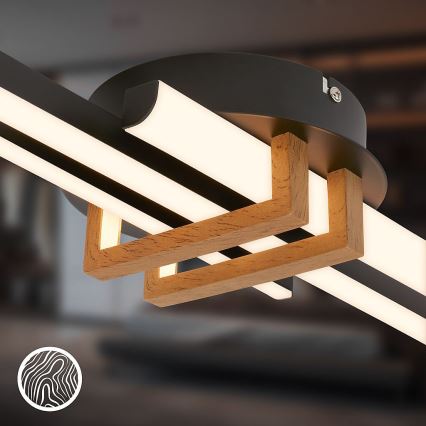 Brilo - LED-Deckenleuchte TINKA LED/21W/230V 3000K schwarz