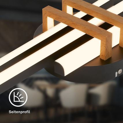 Brilo - LED-Deckenleuchte TINKA LED/21W/230V 3000K schwarz