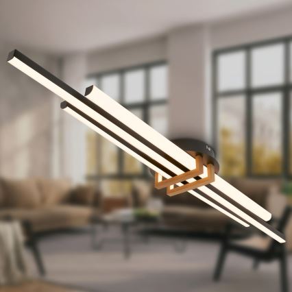 Brilo - LED-Deckenleuchte TINKA LED/30W/230V 3000K schwarz