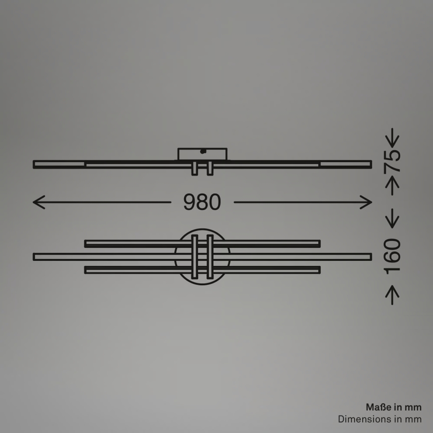 Brilo - LED-Deckenleuchte TINKA LED/30W/230V 3000K schwarz