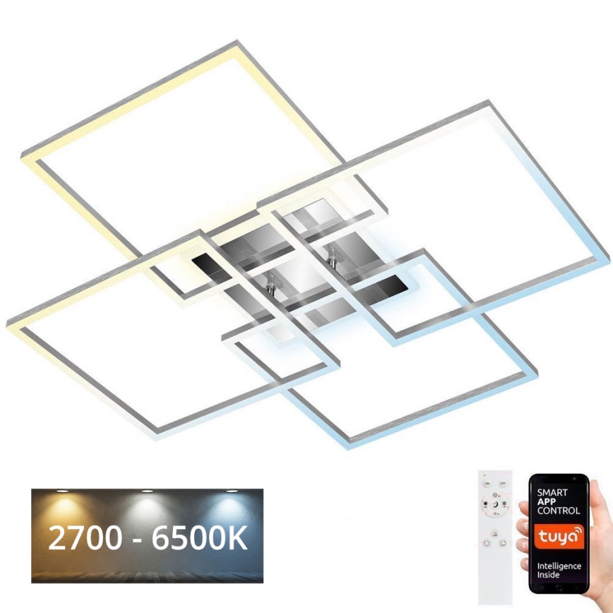 Brilo - LED dimmbare Deckenleuchte FRAME LED/50W/230V 2700-6500K Wi-Fi Tuya + Fernbedienung