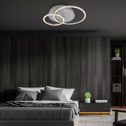 Brilo - LED-dimmbare Deckenleuchte LED/26W/230V 3000K mattchrom