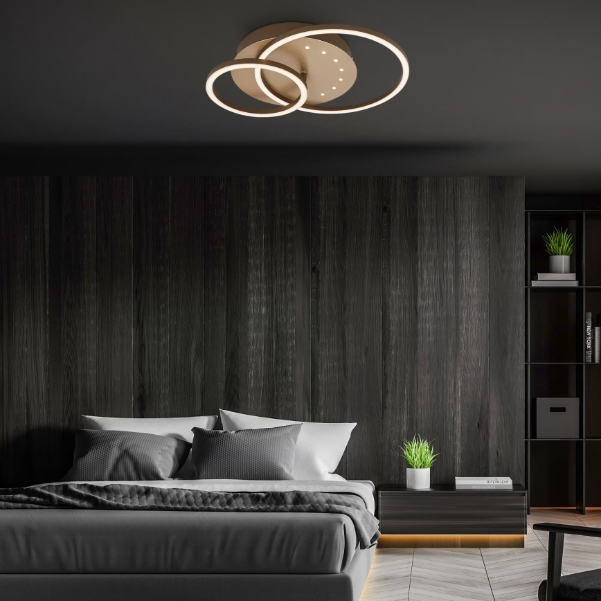Brilo - LED plafonnier dimmable LED/26W/230V 3000K brun