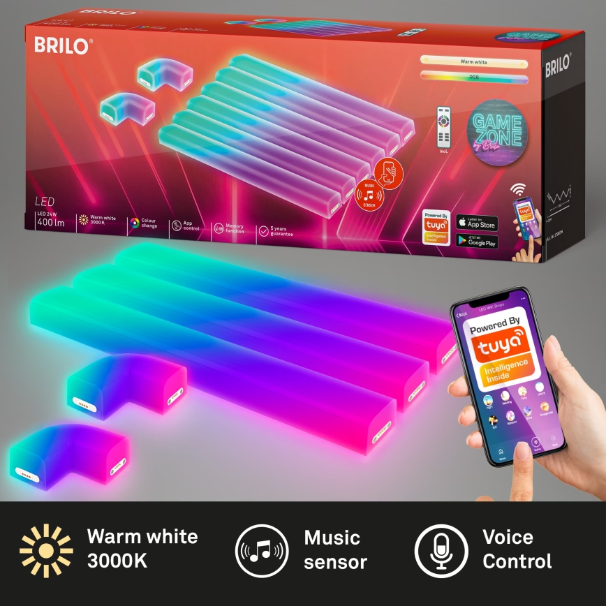 Brilo - LED RGBIC Lampada dimmerabile rotaia Smart LED/24W/230V Wi-Fi Tuya