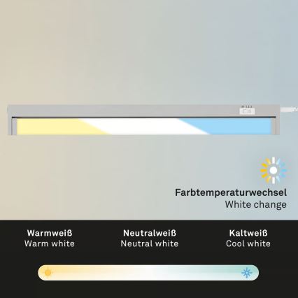 Brilo - LED-Unterbauleuchte LED/6W/230V 2700/4000/6500K 54,5 cm silber