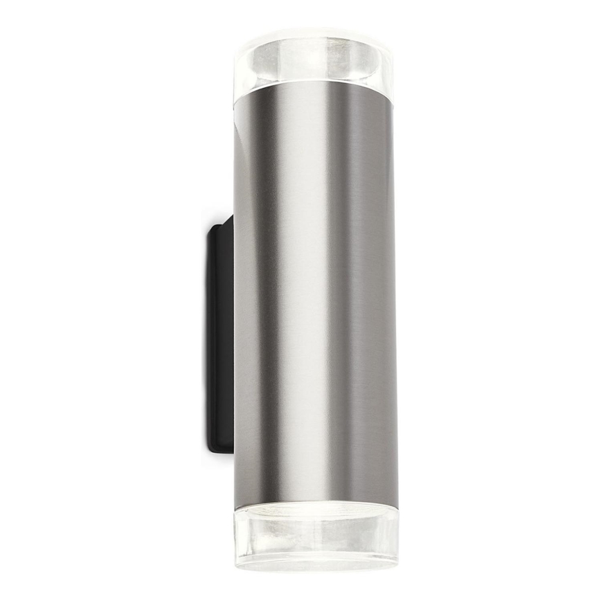 Brilo - LED-Wandleuchte für den Außenbereich 2xGU10/4,7W/230V IP44 4000K matt Chrom