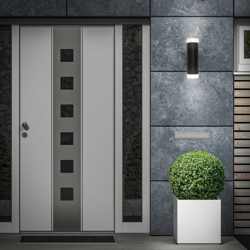 Brilo - LED-Wandleuchte für den Außenbereich 2xGU10/4,7W/230V IP44 4000K schwarz