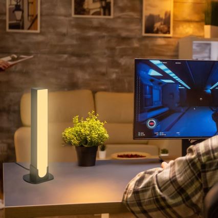 Brilo - LOT 2x Lampe de table RGBIC à intensité variable LED/12W/230V 3000-6500K Wi-Fi Tuya