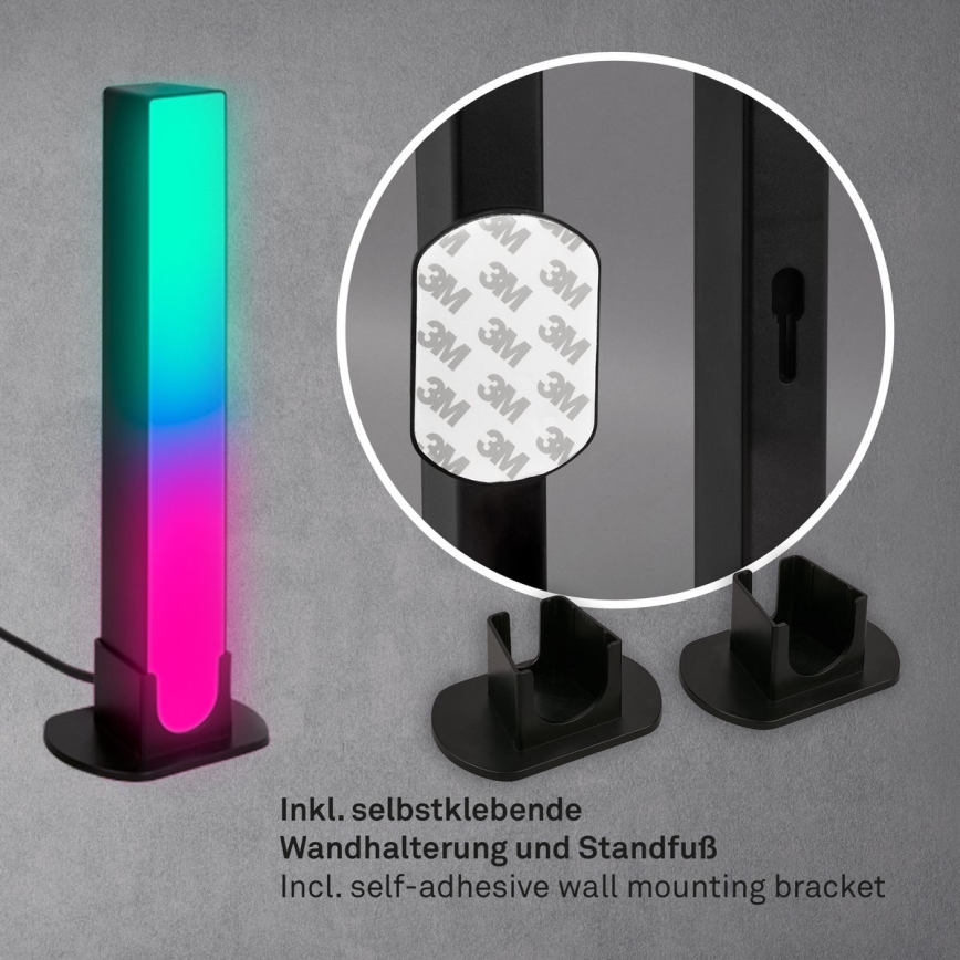 Brilo - LOT 2x Lampe de table RGBIC à intensité variable LED/12W/230V 3000-6500K Wi-Fi Tuya