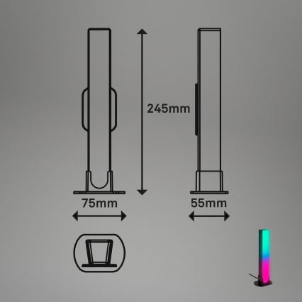 Brilo - LOT 2x Lampe de table RGBIC à intensité variable LED/12W/230V 3000-6500K Wi-Fi Tuya