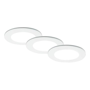 Brilo - LOT 3x Spot encastrable de salle de bain LED/4W/230V IP44 3000/4000K blanc