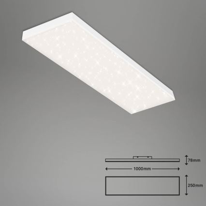 Brilo - Panneau en saillie à intensité variable FRAMELESS LED/28W/230V 3000-6500K Wi-Fi Tuya + télécommande