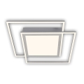 Brilo - Plafoniera LED 2xLED/16W/230V + LED/19W 51,5x51,5 cm 3000K cromo opaco