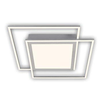 Brilo - Plafoniera LED 2xLED/16W/230V + LED/19W 51,5x51,5 cm 3000K cromo opaco
