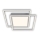 Brilo - Plafoniera LED 2xLED/16W/230V + LED/19W 51,5x51,5 cm 3000K cromo opaco