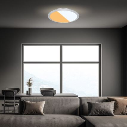 Brilo - Plafoniera LED per bagno CTS LED/21W/230V 3000/4000K IP44 Ø 37 cm, cromo satinato