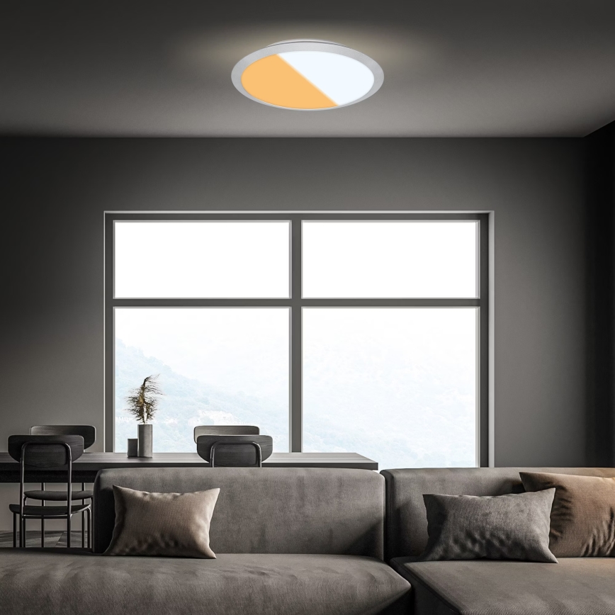 Brilo - Plafoniera LED per bagno CTS LED/21W/230V 3000/4000K IP44 Ø 37 cm, cromo satinato