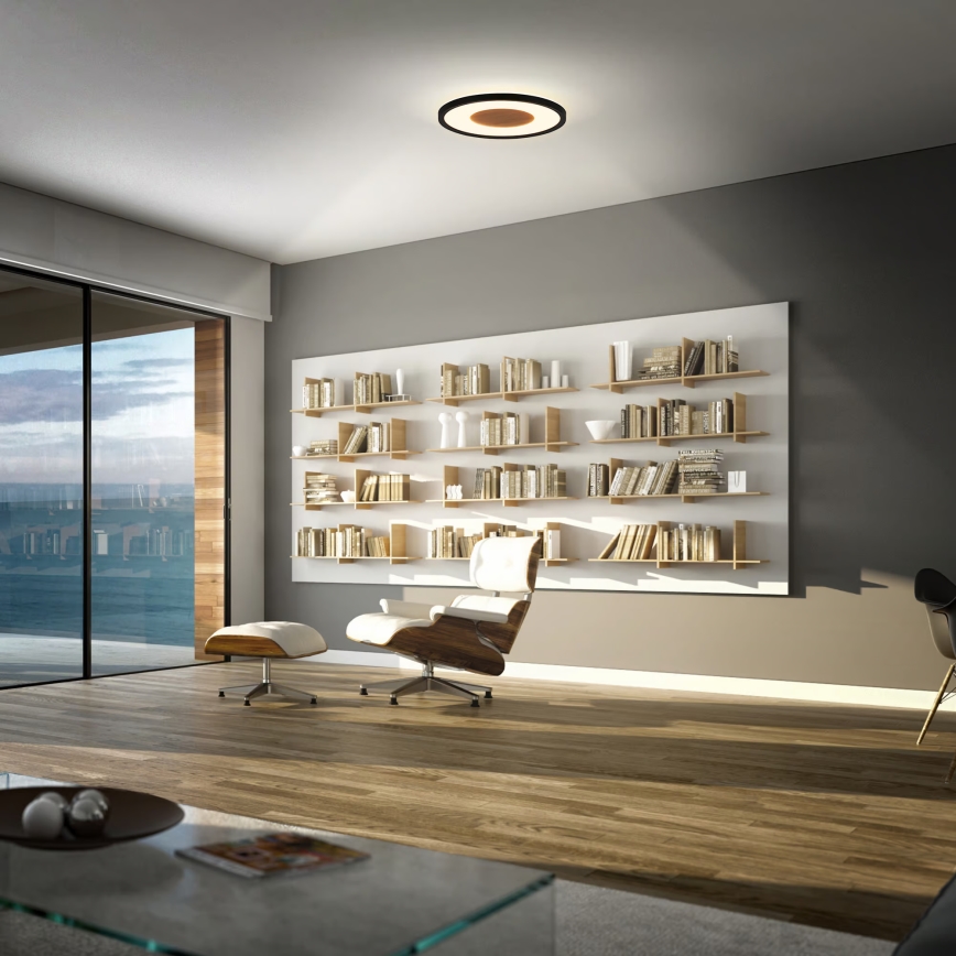 Brilo - Plafoniera LED da soffitto SUFIT WOOD LED/18W/230V 3000K Ø 29 cm